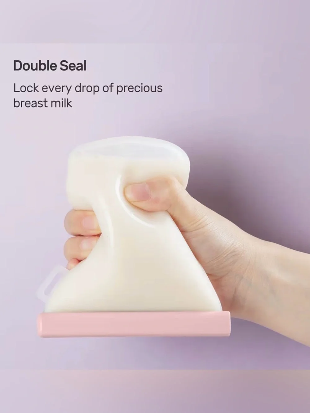 Nuliie 5-Pc Silicone Breastmilk Storage Bags — 8oz/240ml 🍼💗